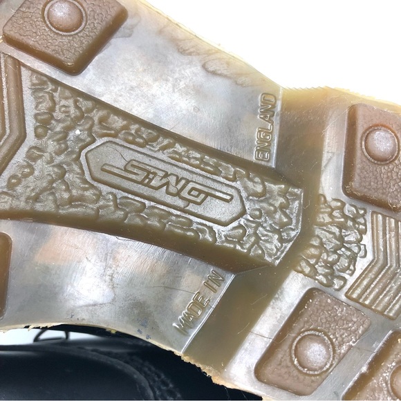 Vintage Dr Martens England Capped Toe and Link Chain 2A47 Lace Up Ankle Boots 7 - Picture 13 of 16